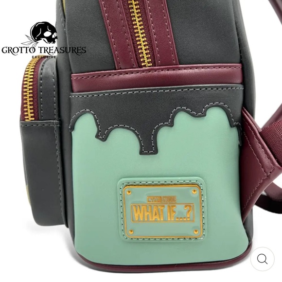 LOUNGEFLY MARVEL WHAT IF? ZOMBIE CAPTAIN AMERICA COSPLAY MINI BACKPACK - Picture 4 of 8